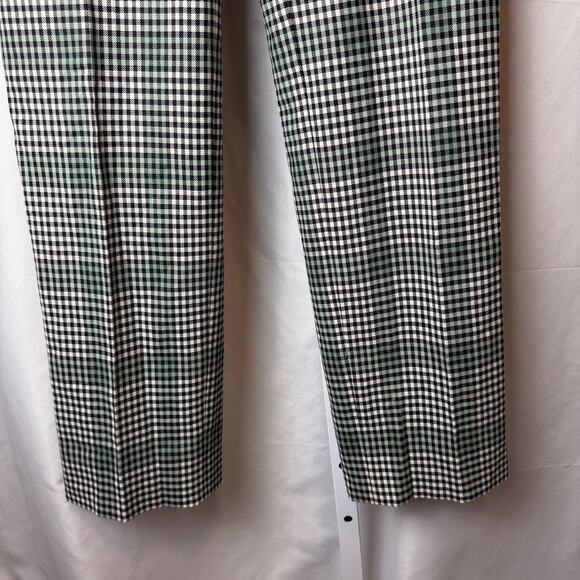 M.M.LaFleur Smith Straight Trouser Check Plaid Sharkskin Wool Pants 2 Preppy - Picture 7 of 9